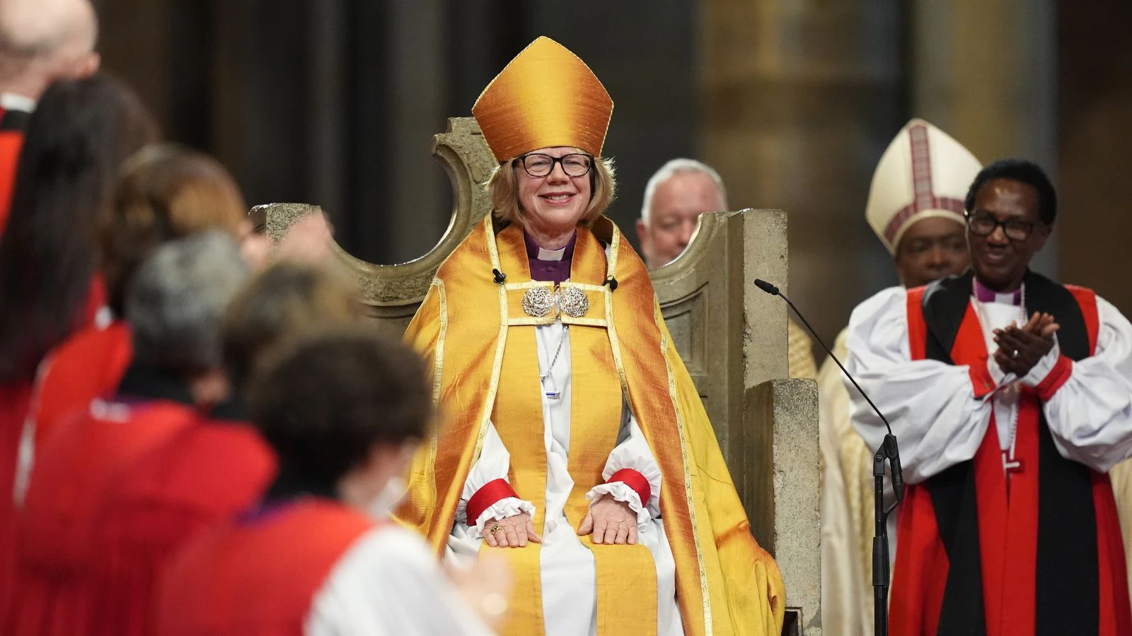 ‘Here I am’: Sarah Mullally enthroned as first female Archbishop of Canterbury