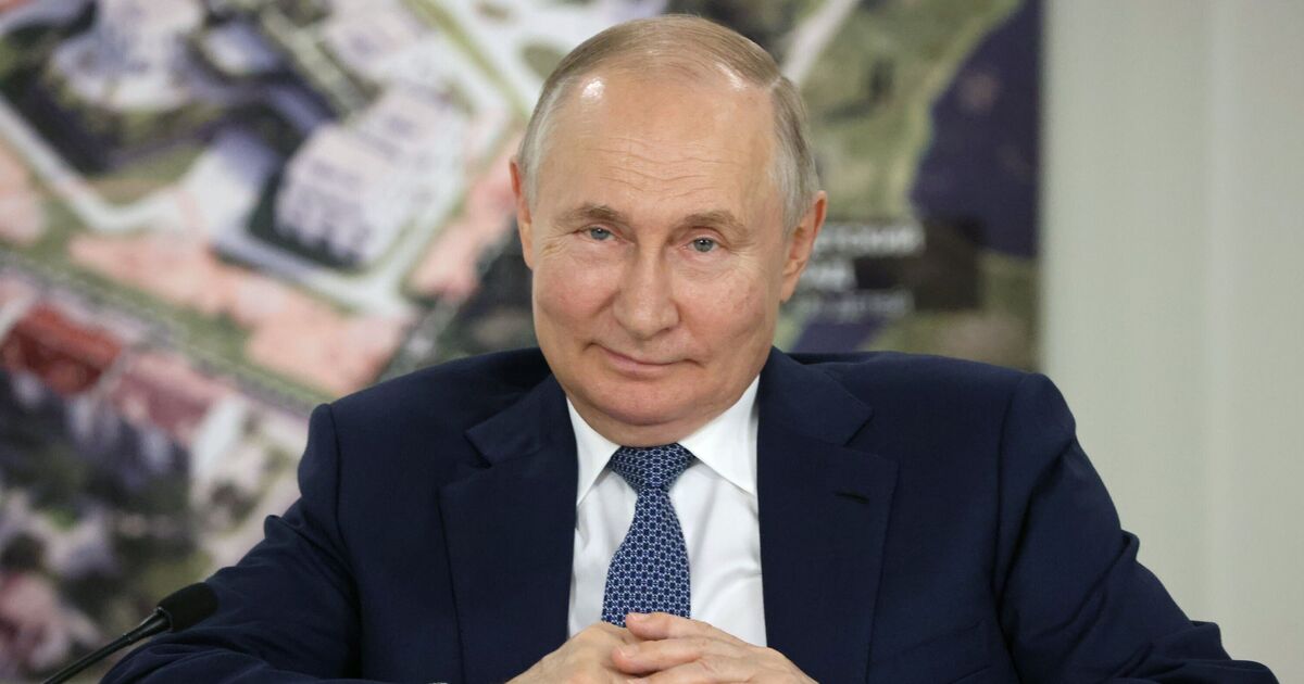Putin laughing after throwing down the gauntlet to Starmer on our doorstep