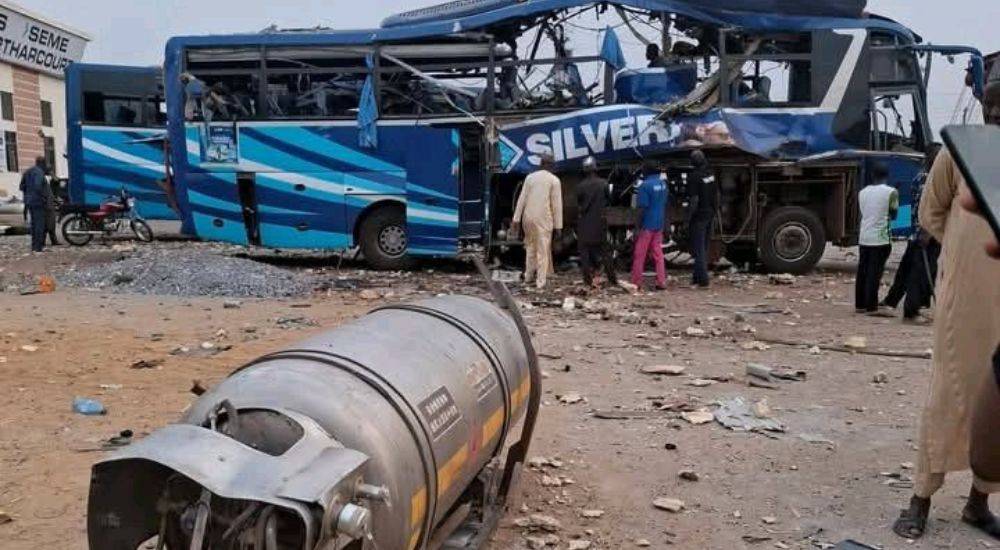 CNG Bus Explodes At Kaduna Motor Park 2