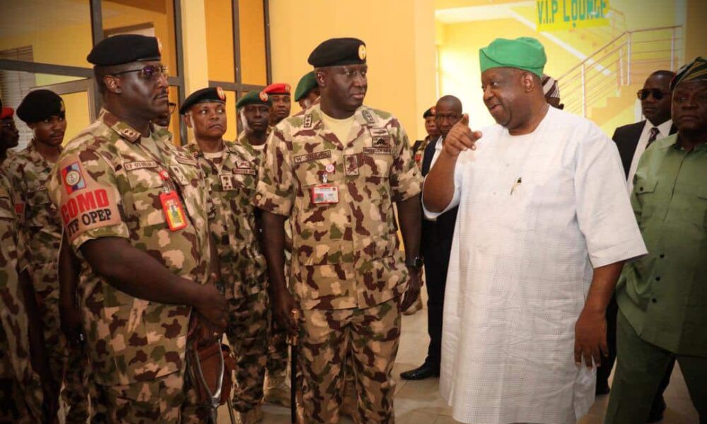 Chief of Army Staff Lieutenant General Waidi Shaibu meets Governor Caleb Mutfwang in Jos