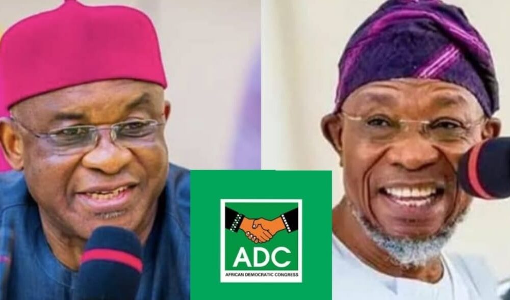 Former Senate President David Mark and former governor of Osun State Rauf Aregbesola