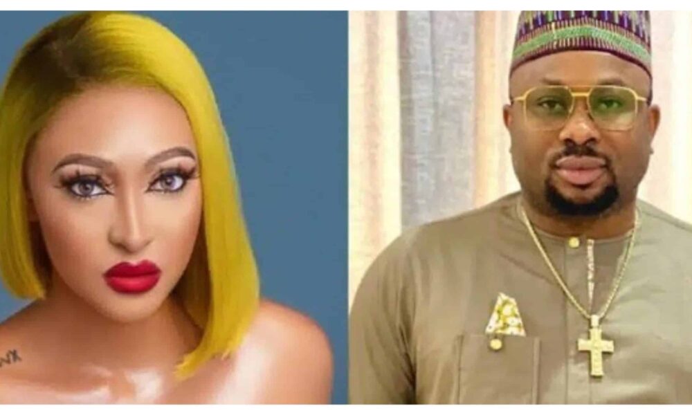 L R Nollywood Actress Rosy Meurer and Olakunle Churchill scaled