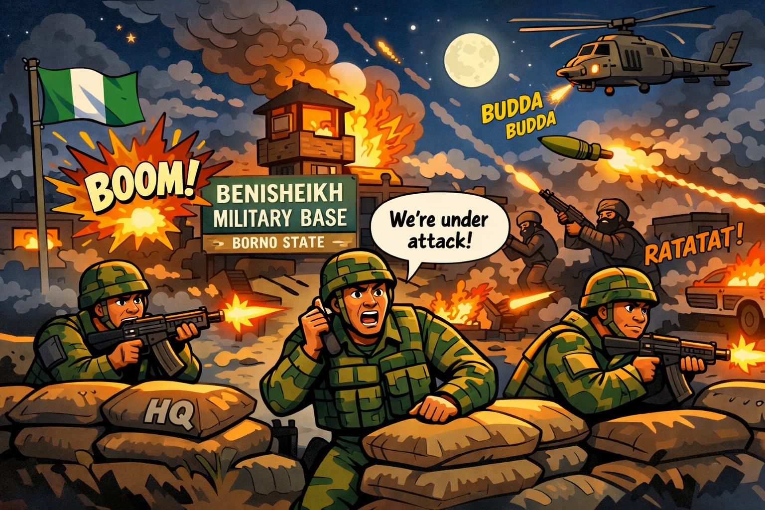 Night attack on Benisheikh base