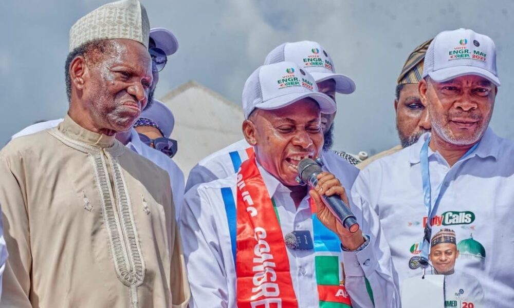 The immediate past Commissioner for Works in Kogi State Mohammed Yusuf addressing electorates