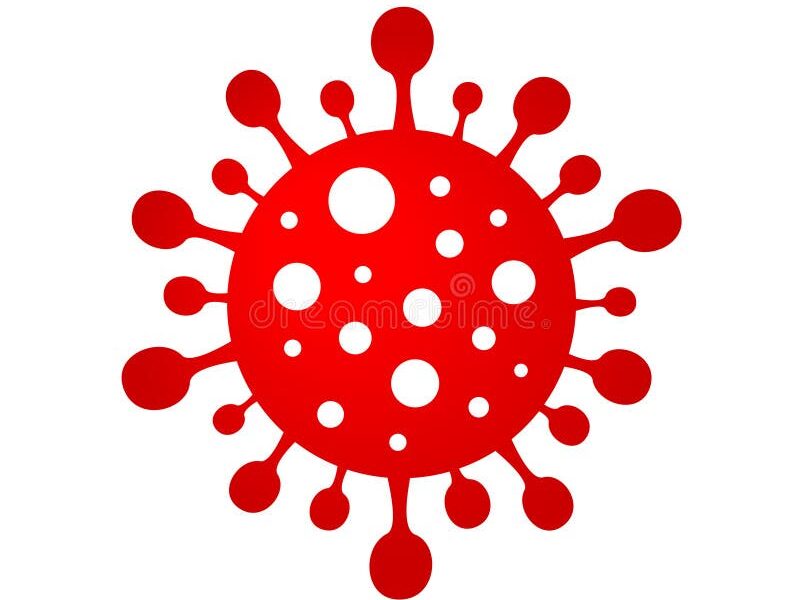 isolated vector corona virus covid symbol red coronavirus icon white background 176433873 1