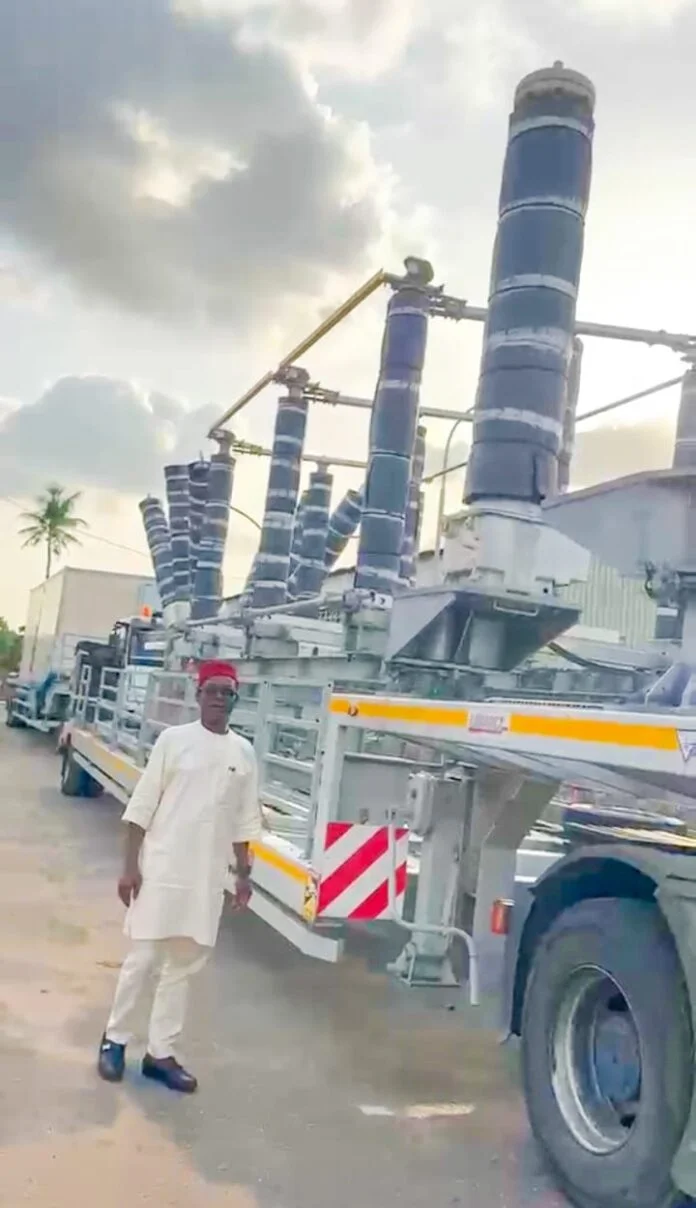 senator patrick ndubueze fulfils key promise as 1x60mva mobile substation moves from lagos to okigwe