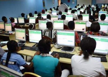students writing jamb examination