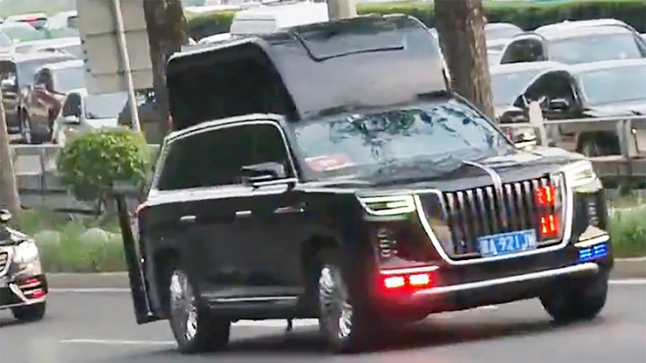 Mysterious Chinese SUV With Massive Roof Featured In Trump Motorcade In Beijing