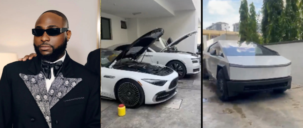 Davido Turns Heads Online As He Flaunts His Expensive Car Collection