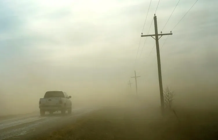 Dust haze