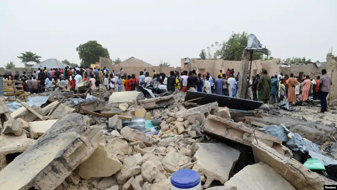 IMAGE 1 Aftermath of a Borno bombing