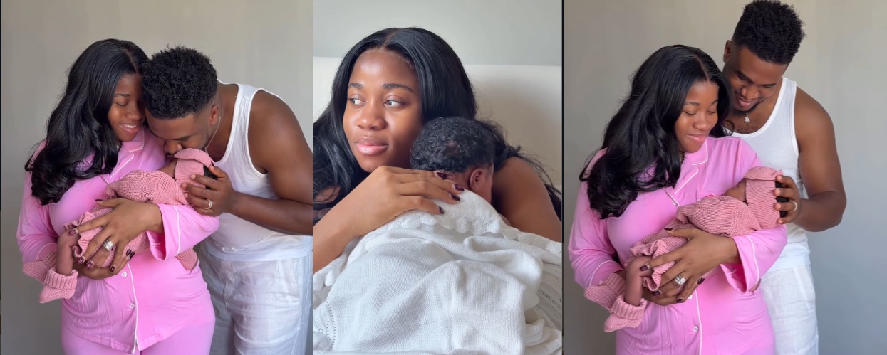 Veekee James Welcomes First Child With Husband Femi Atere Video