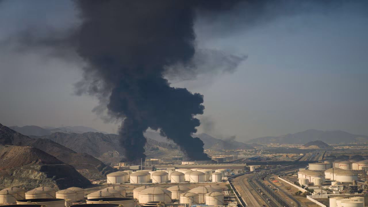drone attack triggers fire at uae oil facility 2026 03 ae8767d2eb37bc25c854409804edcb4b