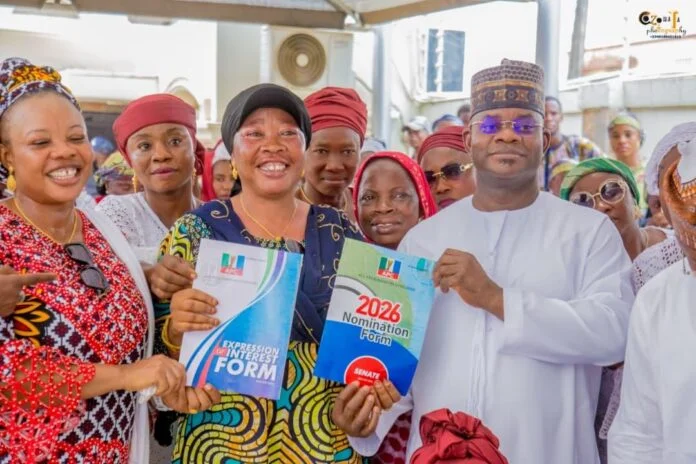 kogi women purchase present apc senatorial forms for yahaya bello