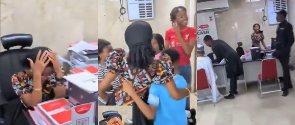 teacher pupils bank surprise